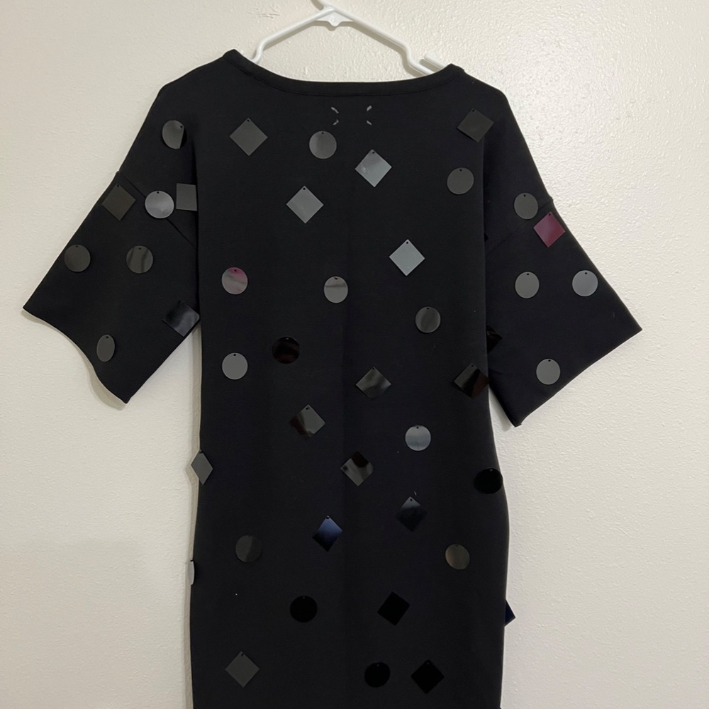 LOU & GREY Black Sequin T-shirt Dress